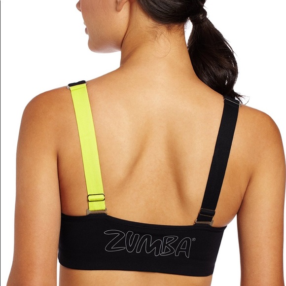 Zumba Black Adore Two-Way Convertible Sports Bra - Picture 3 of 5